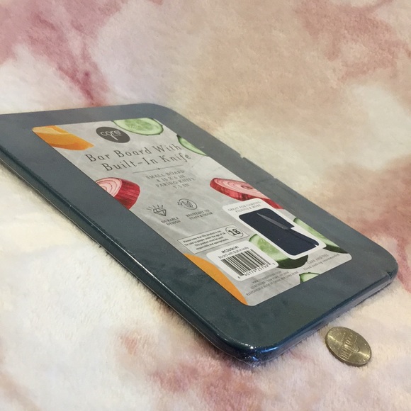 Core Cutting Bar Board with Built In Knife 18.5x6”, knife 3.5” NWT Navy Blue - Picture 6 of 16